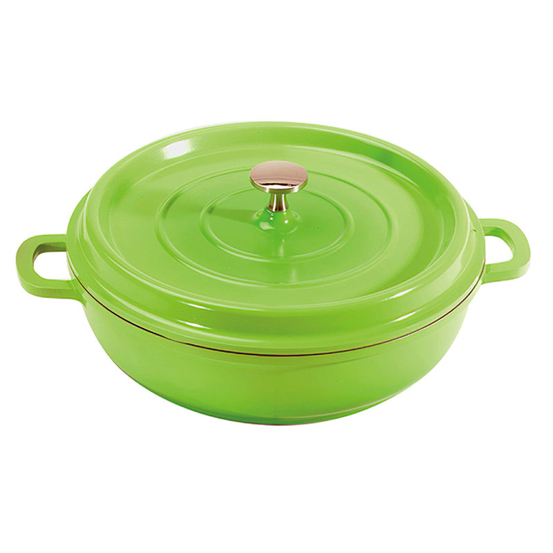 GET Cocotte ovale antiadhésive en fonte d'aluminium, Bleu, 3,5 pte