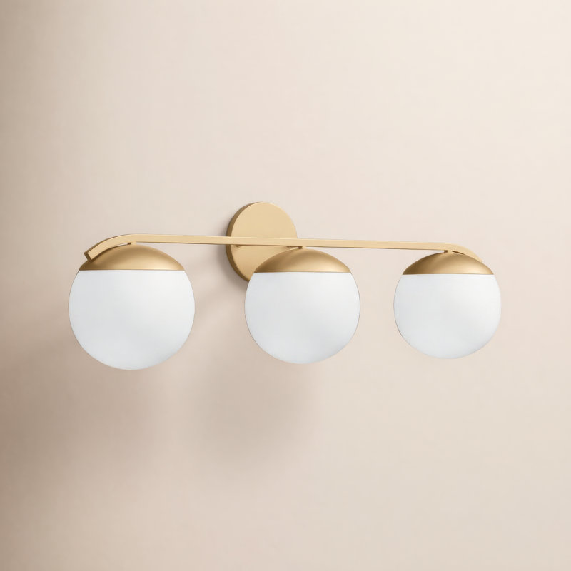 Celosia 3 - Light Dimmable Vanity Light, Matte Brass