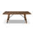 Huell Extendable Solid Wood Top Metal Base Dining Table