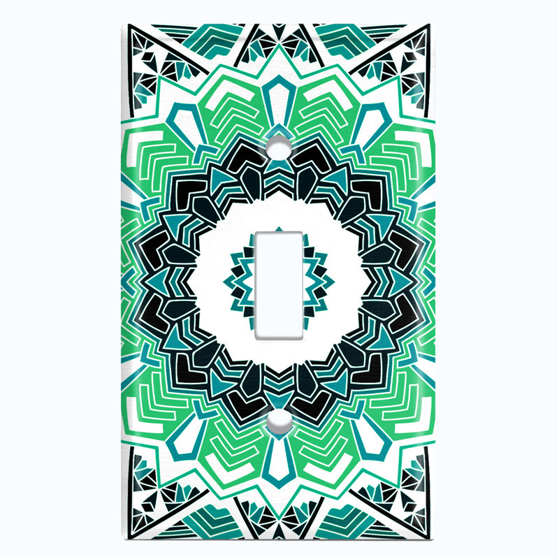 Patterned 1 - Gang Toggle Light Switch Standard Wall Plate