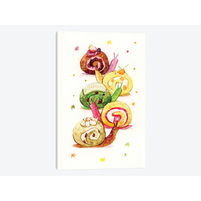 « escargot gâteau », reproduction sur toile