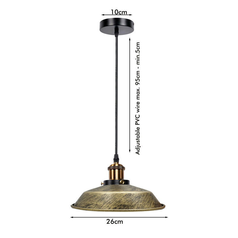 Guerra 1 - Light Dome Pendant, Brushed Brass