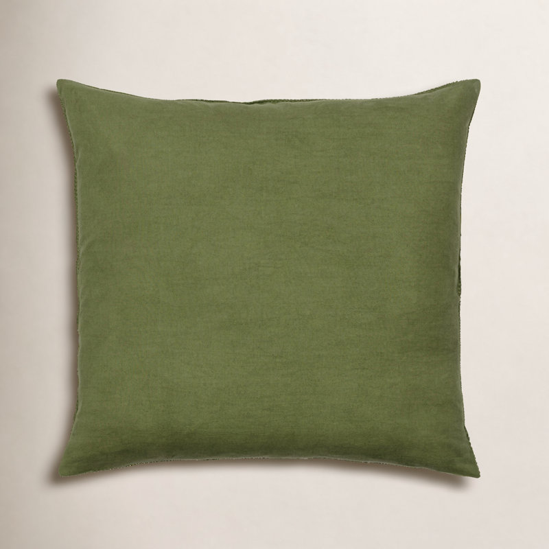Coussin en polyester Selma, 20 po x 20 po, Olive