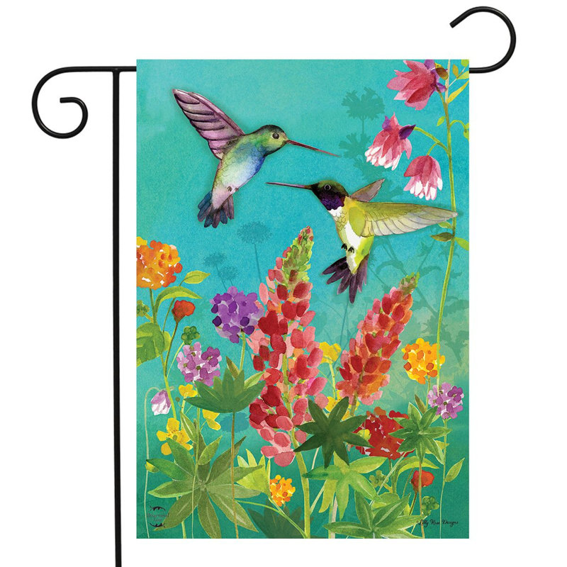 Drapeau de jardin pour le colibri