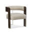 Modern Streamline Fabric Barrel Chair