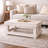 40” Reclaimed Wood Coffee Table – Whitewashed Rustic Farmhouse Table | Solid Wood, Handmade, Fully Assembled-1246916670-1251909863