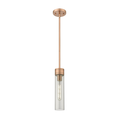 Ballston - Maliyah - Mini-luminaire suspendu 1 tige 3 po avec abat-jour H 8 po - Finition laiton brossé - Abat-jour tourbillon déco