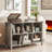 6 Cube Bookcase, Farmhouse Wood Low Storage Organizer Book Shelf, 47" Horizontal Navy Console Bookshelf With Legs, Hallway Book Case For Entryway, Display Cabinet For Living Room, Office-19013273-33435132