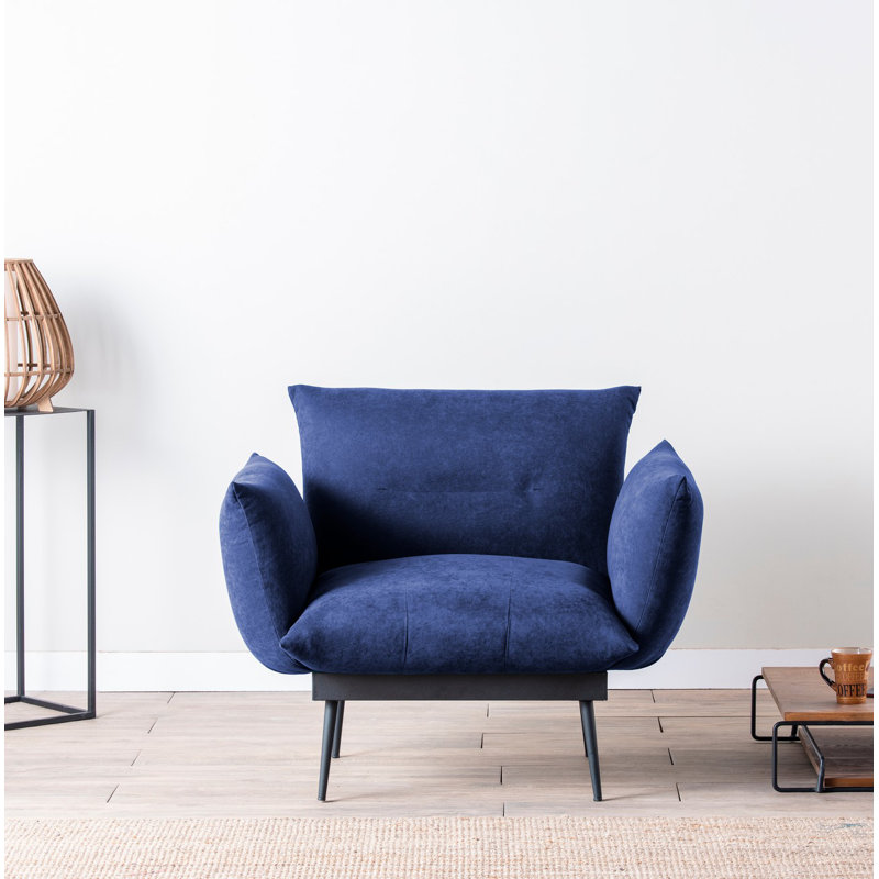 Fauteuil l 35,43 po Althrop, Bleu marine