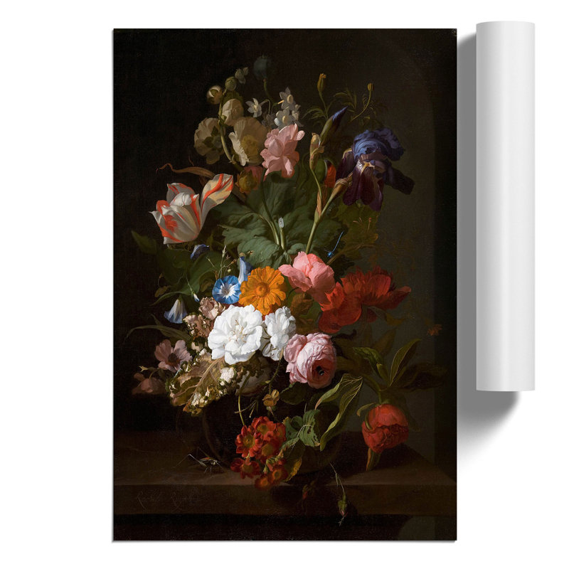 Still Life with Flowers by Rachel Ruysch - Frameless Print, 42cm H x 30cm W x 0.1cm D