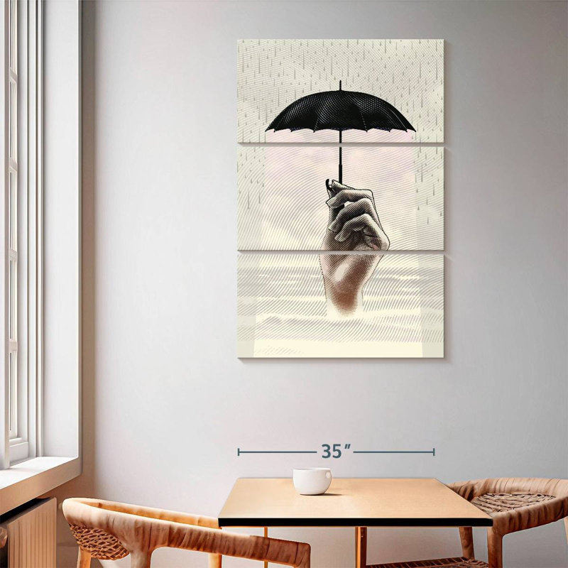 Kerner Umbrella Protecting Hand, 65" H x 42" W