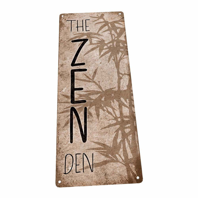 The Zen Den - Impression sur métal, Métal, H 11,5 po x l 31 po x P 0,04 po