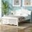 Twin Size Wood Platform Bed with Scalloped Headboard, White Solid Wood Bed Frame, 400lbs Capacity, No Box Spring Needed for Kids/Adults-1717282230