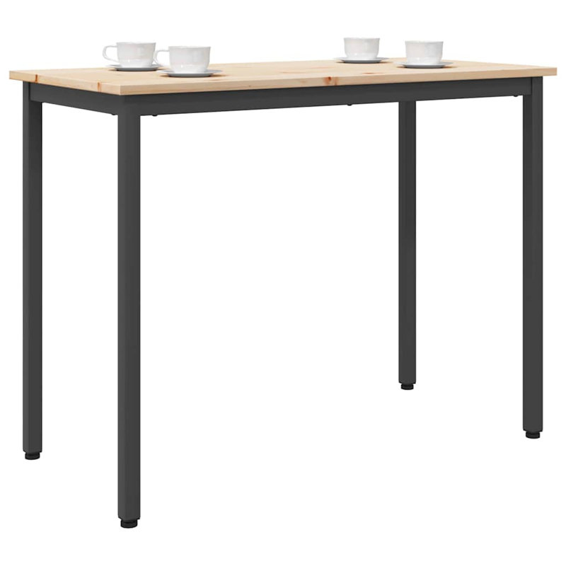 Metal Base Dining Table, Natural