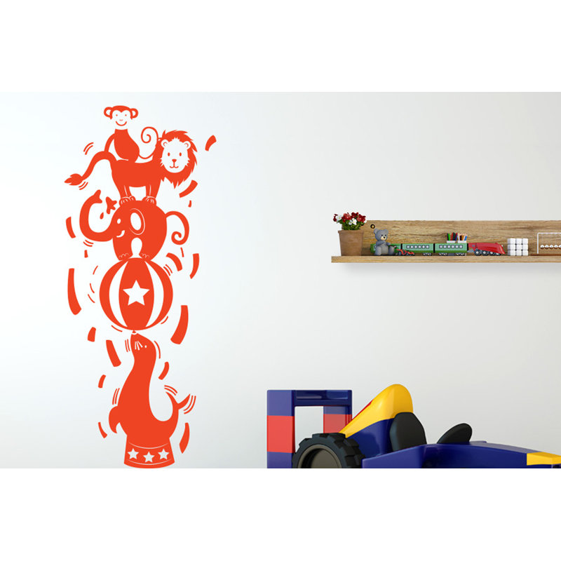 Animals Wall Decal, Orange