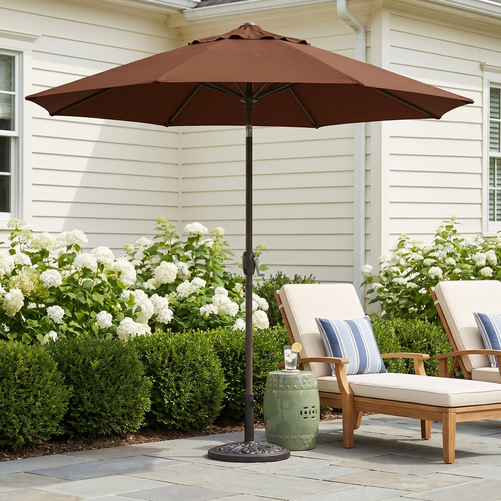 Stevie 9' Umbrella, Terracotta- Olefin