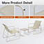 Ensemble de conversation pour 2 personnes avec chaises PVC-coated polyester et table en marbre - ensemble bistro de patio 3 pièces pour petits espaces-194141905