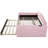 Pink Upholstered Daybed With Storage Space And Trundle, Music Player In Armrest Areas Extendable Audio Hub-118082581-118082580