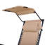 Chaise inclinable réglable à 2 pièces Kathy avec abat-jour porte-gobelet Kathy