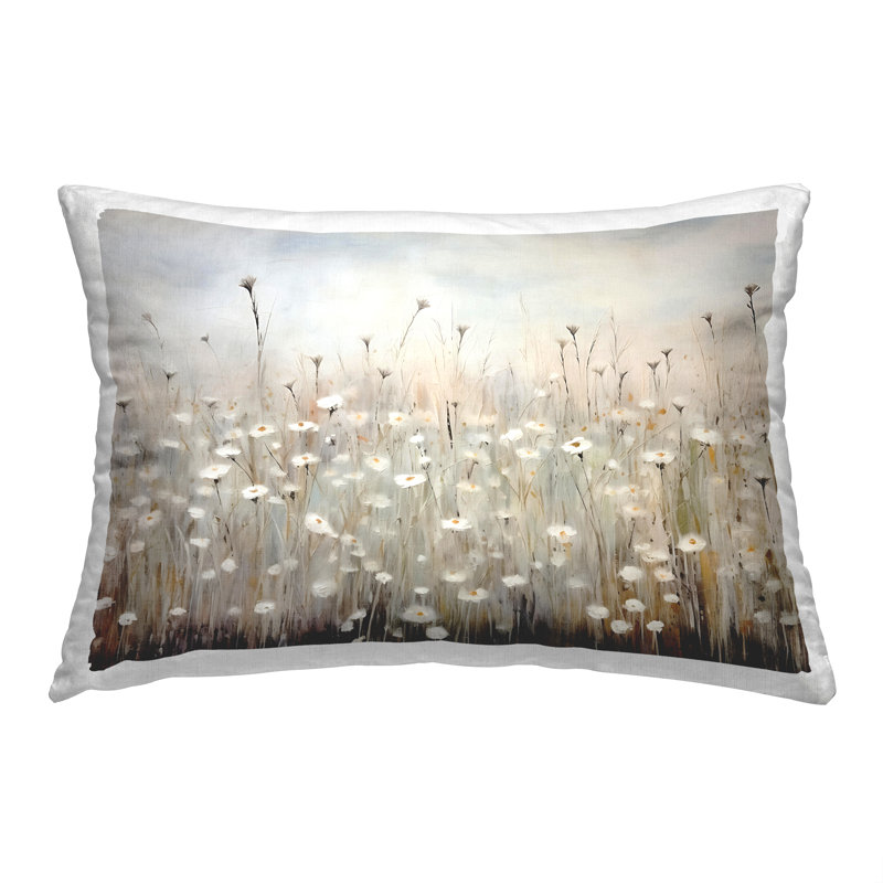 Neutral Meadow Abstraction Decorative Printed Throw Pillow, 14 x 20