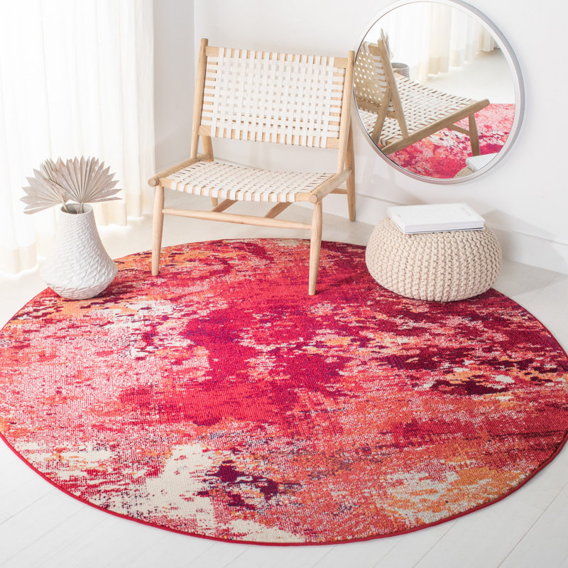 Boonesborough Performance Abstract Rug, Round 6'7"
