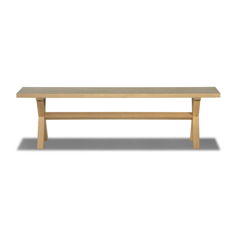 Cascais Dining Bench with Trestle Base, Blonde Oak