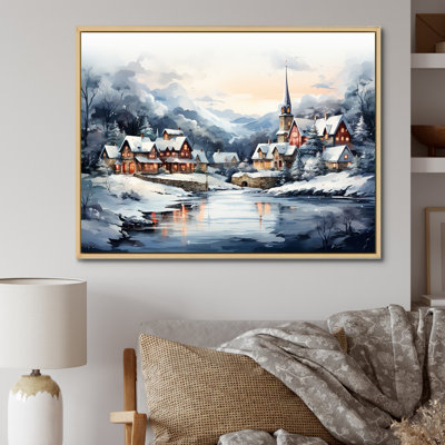 Frost Holiday Christmas Village I - Winter Landscape, art mural