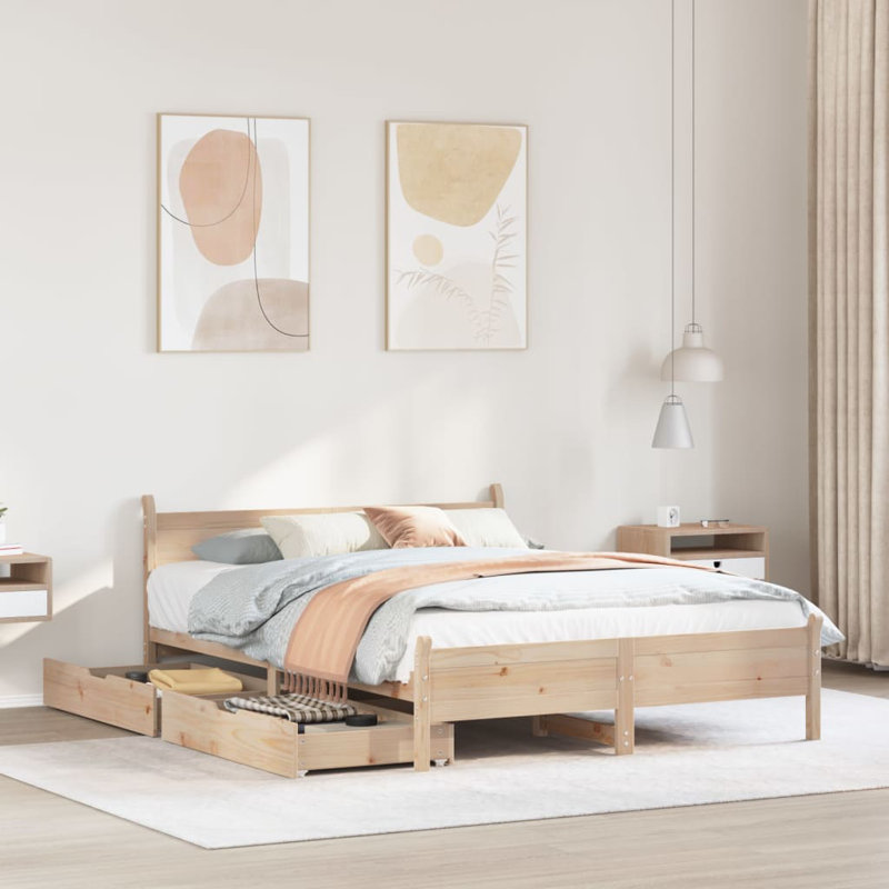 Storage Bed, Double (4'6), Brown