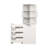 70.87 H Display Storage Cabinet With 4 Tier Multi-Functional Pull-Out Shelves And 2 Glass Doors For Modern Kitchen And Living Spaces-385554347