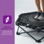 Mini trampoline pliable avec barre en T réglable, rebondisseur d'une capacité de 330 lb et pliage en une étape pour adultes