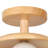 Natural Wood Semi-Flush Mount Light  for Bedroom Corridor Hallway-537222562