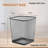 Maxel 10L Square Open Waste Bin Metal Mesh Bins Nonslip Pack of 2 Waste Paper Bin For Home Office