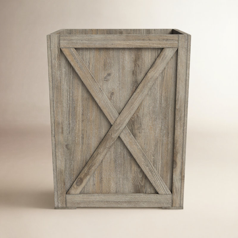 Siena Wood Planter Box, 11" H x 9" W x 9" D