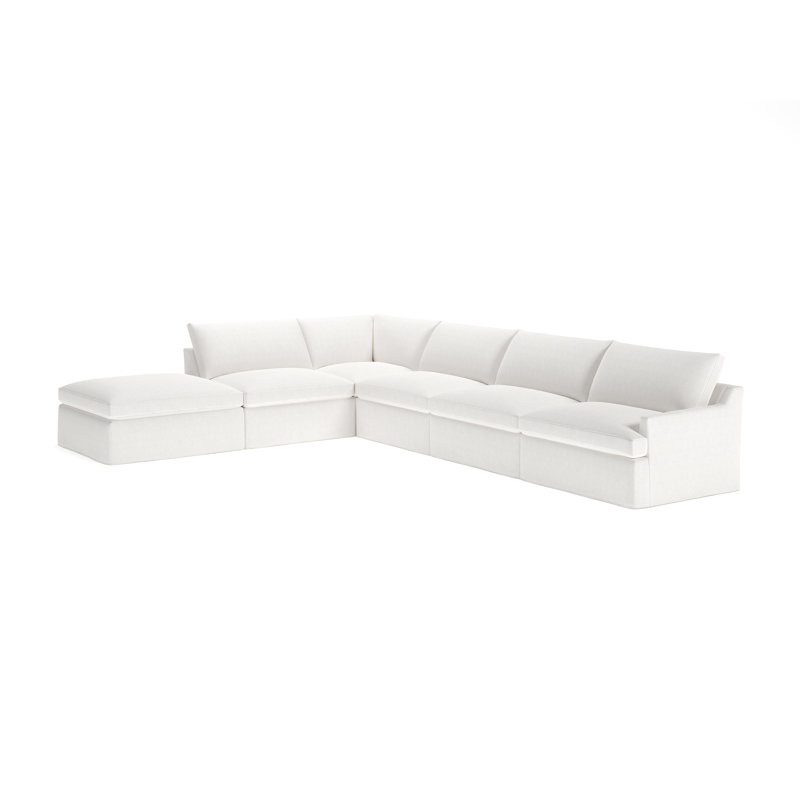 Canapé modulaire 6 pièces Wrenley, Coton Bayou Sunshine, Orienté à gauche (vu de face)