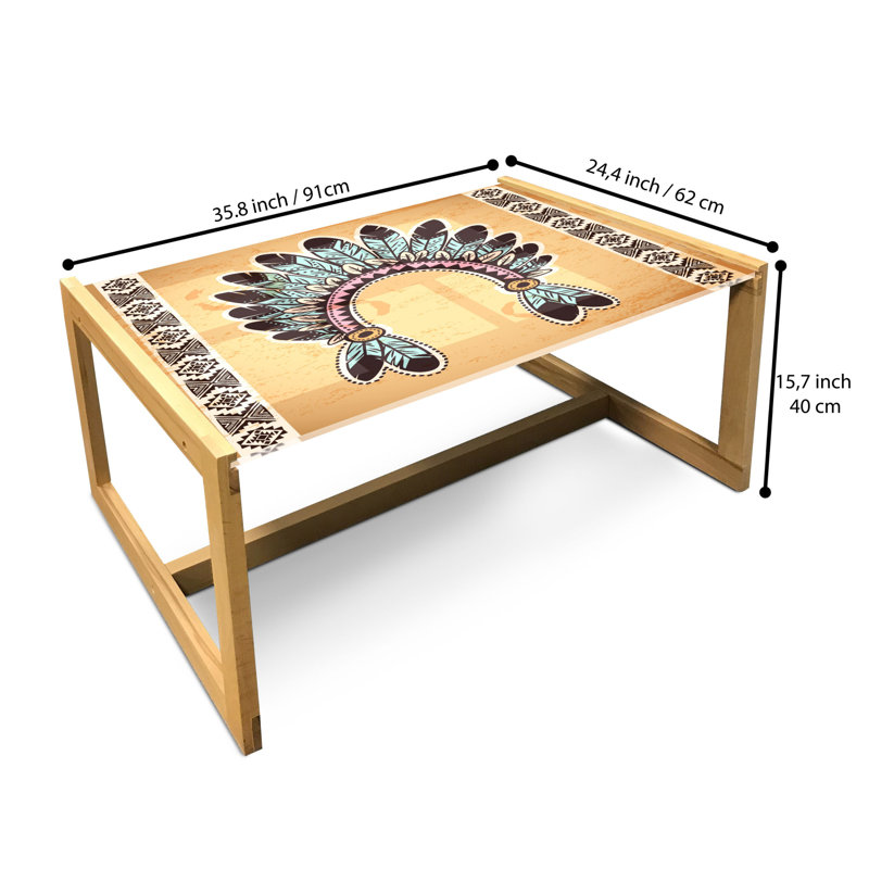 Jamius Sled Coffee Table, 90cm H x 62cm W x 40cm D