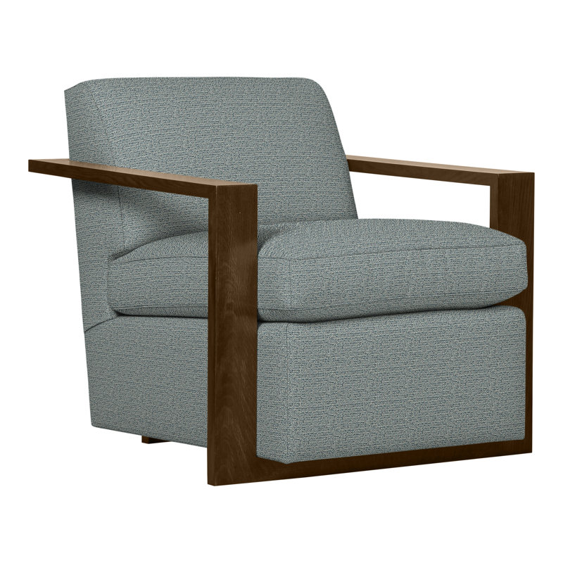 Thom Filicia Home Upholstered Armchair, Havana, Tuck Cobalt