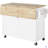 Buccigross 52.2'' Wide Rolling,with Rubber wood Drop-Leaf Countertop, Concealed sliding barn door adjustable height,Kitchen Island on 4 Wheels with Storage Cabinet and 2 Drawers,island,coffee cart-1580278980-1552082519