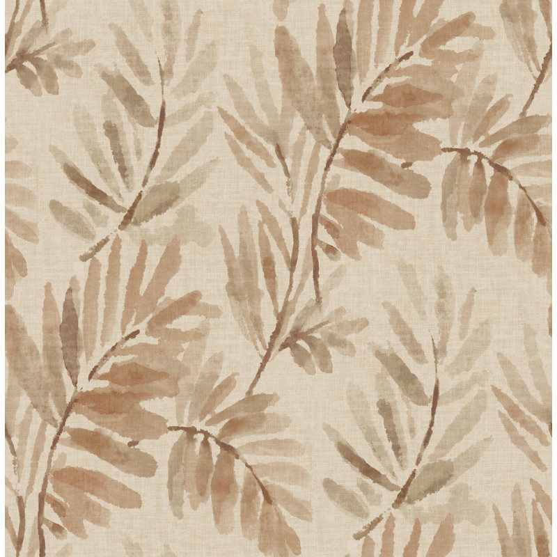 Papier peint Serenade Blush Ferns, Rose