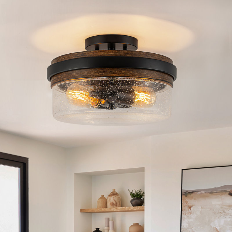Plafonnier semi-encastré 2 lumières Modern Farmhouse