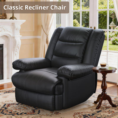 86cm Wide Standard Recliner Sofa Classic Oversize Manual Recliner Sofa