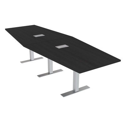 Hexagon Conference Table With T Bases And Power Module