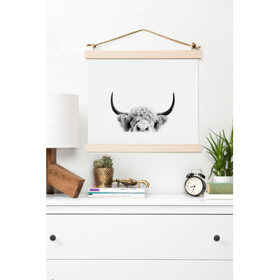 " Peeking Highland Cow " Color Photography Print