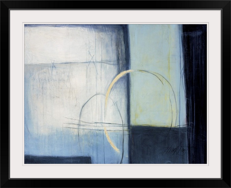 « the way to blue » par l’impression de peintures Thad Donat, H 20 po x l 24 po x P 1 po, Cadre noir