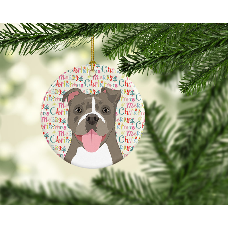 Ornement suspendu en céramique Pit Bull 2