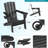 HDPE Folding Adirondack Chair With Cup Holder-454785613