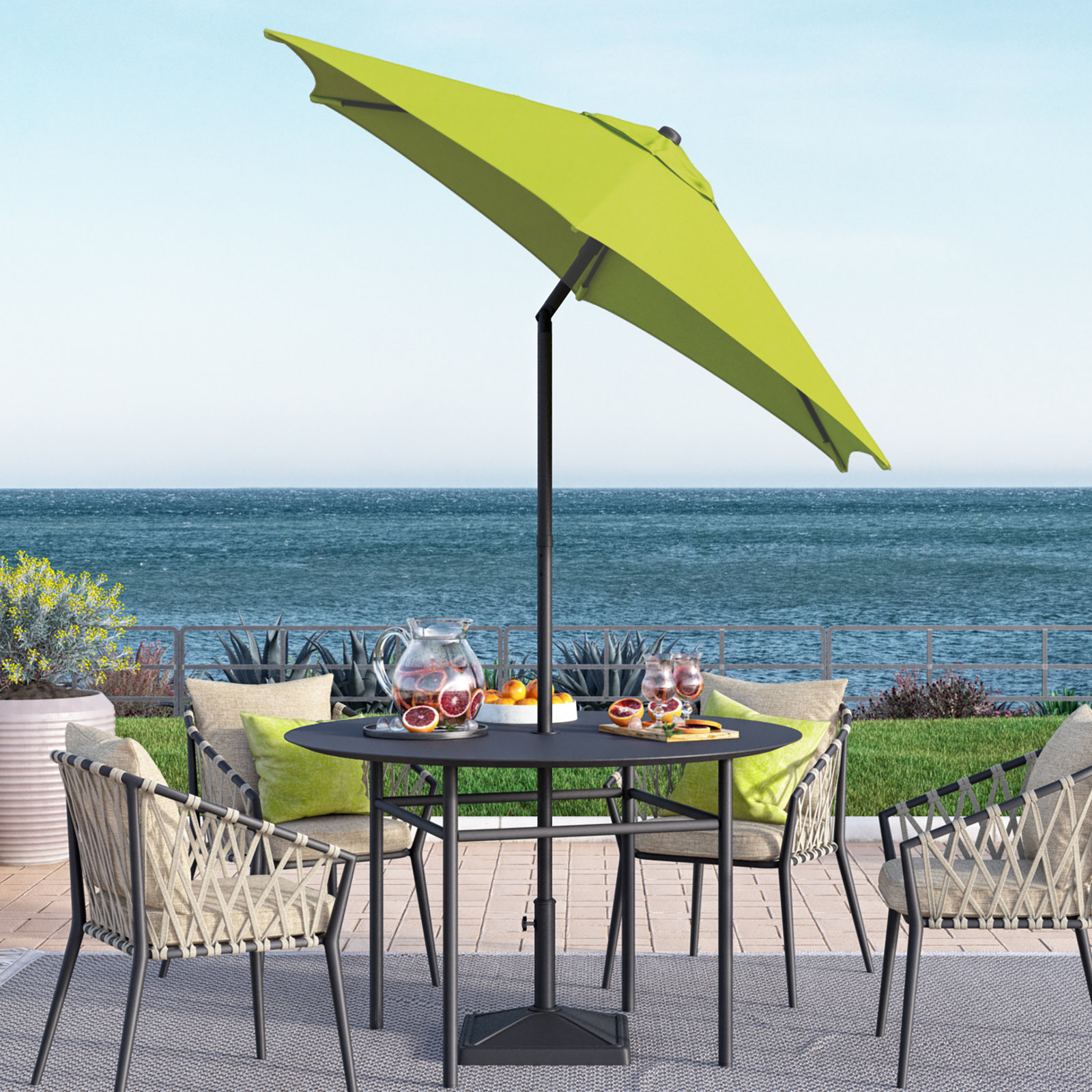 Toscana 90'' Outdoor Umbrella, Lime