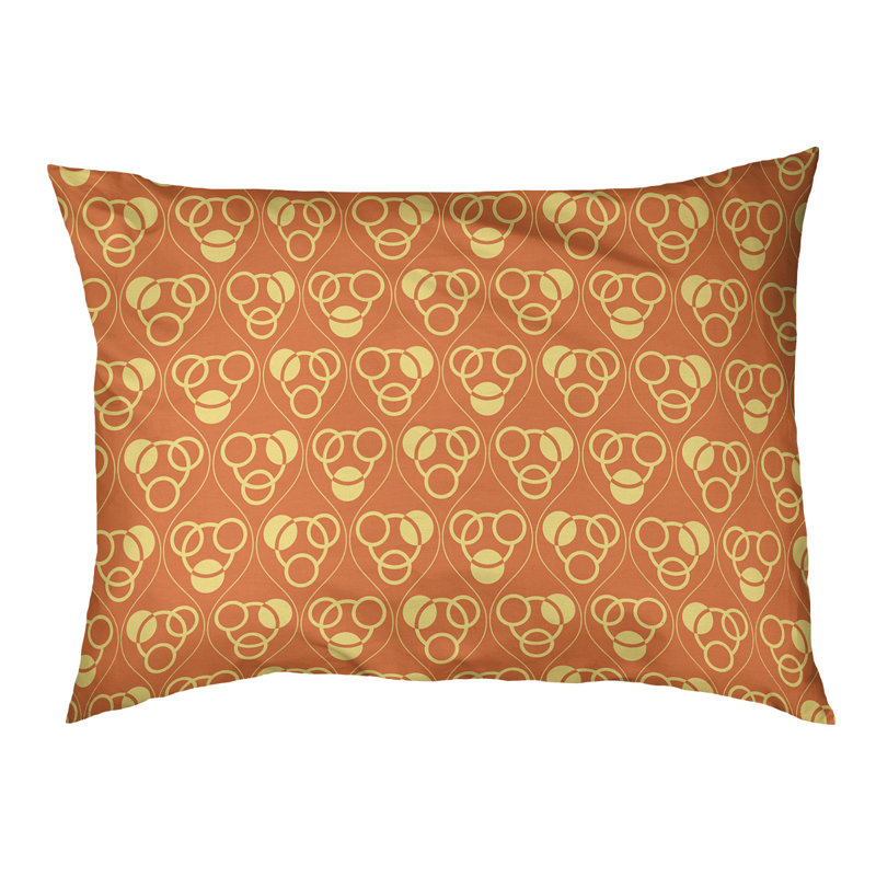Coussin pour chien Chen, Orange/jaune, Grand (l 50 po x P 40 po x H 7 po)