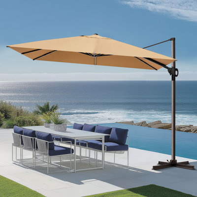 Donelu 141'' X 104''  Cantilever Outdoor Umbrella, Weighted Base Does Not Include