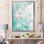 «Green And Pink», reproduction d'art encadrée sur toile