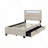 Upholstered Platform Bed With LED Frame And 2 Drawers-633649366